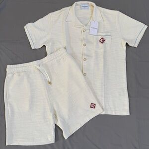 NWT Casablanca Men New Casual Shirt Set Size XL